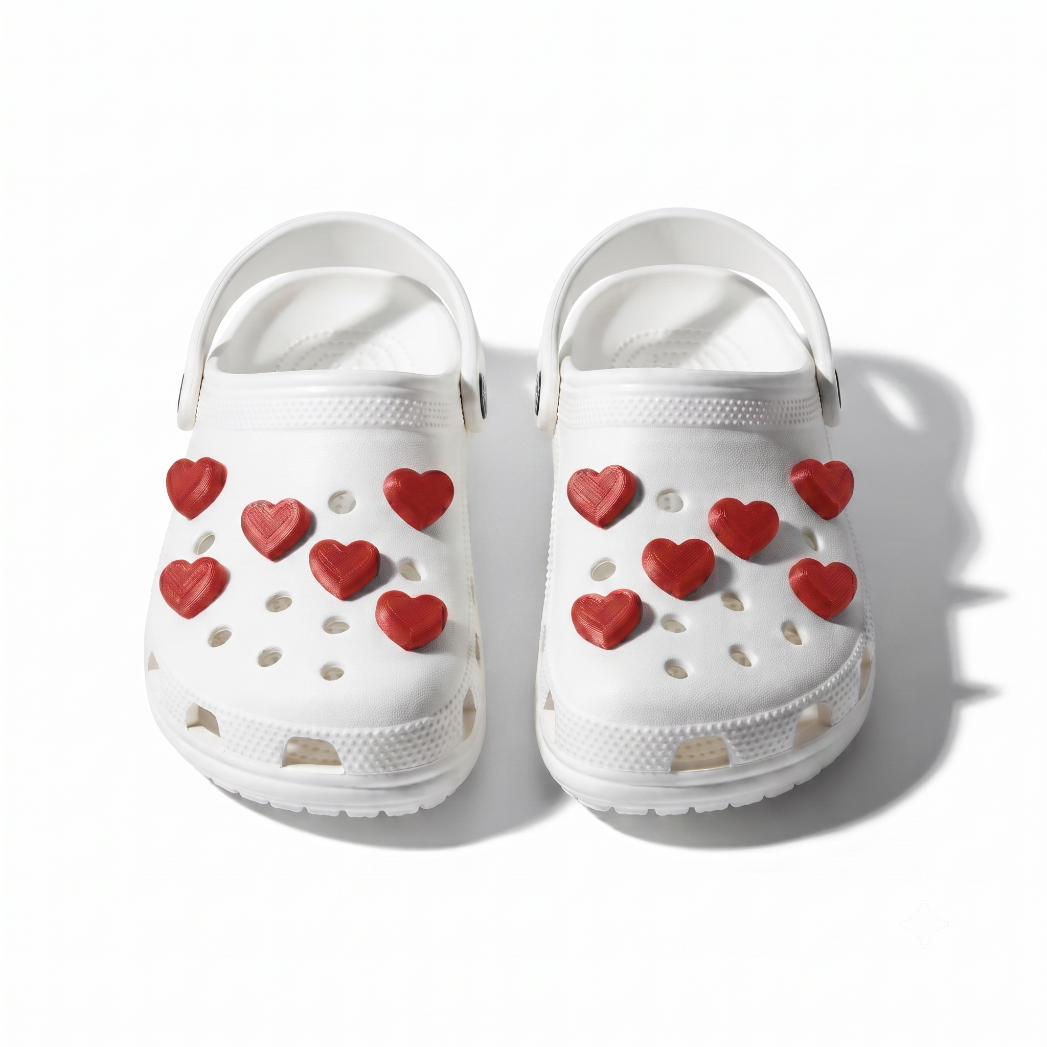 Charms Coeur — Set de 8 pcs pour chaussures